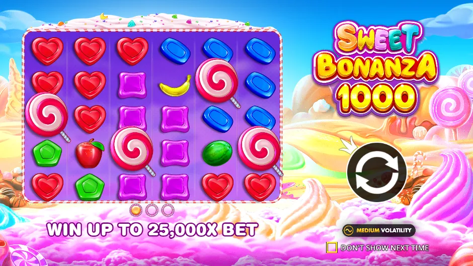 Preview of Sweet Bonanza 1000; follow this image to the playable demo