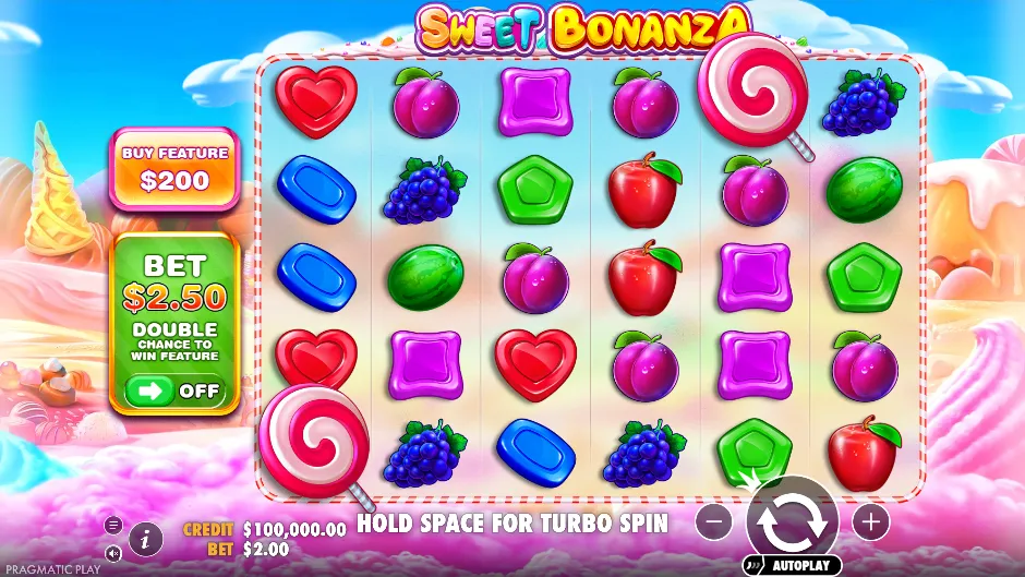 Sweet Bonanza original public-demo screen with its edition title and controls